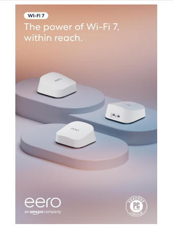 Amazon eero 7 dual-band mesh Wi-Fi 7 router (newest model) - Supports internet plans up to 2.5 Gbps, Coverage up to 6,000 sq. ft., 3-pack