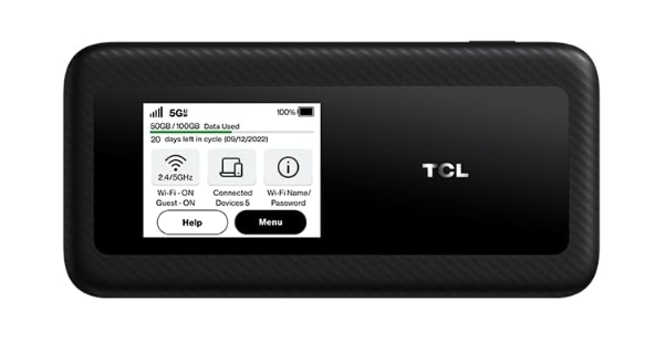 TCL Linkzone 5G UW (MW513U) | Verizon and GSM Unlocked | 5G MiFi Hotspot Router | Black