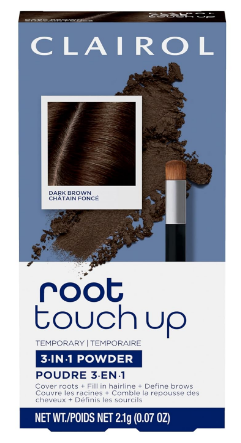 Clairol Root Touch-Up Temporary Concealing Powder, Dark Brown, Pack of 1