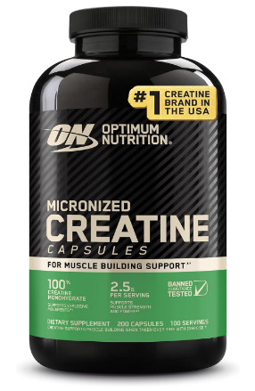 Optimum Nutrition Micronized Creatine Monohydrate Capsules, 200 Ct